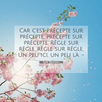 Ésaïe 28:10 Verset biblique expliqué