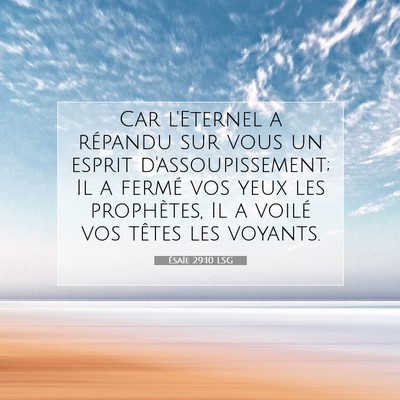 Ésaïe 29:10 Verset biblique expliqué