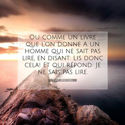 Ésaïe 29:12 Verset biblique expliqué