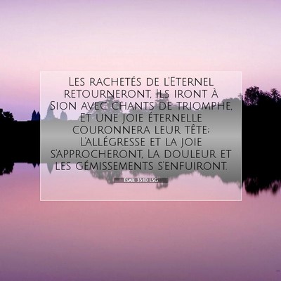 Ésaïe 35:10 LSG Image du verset biblique