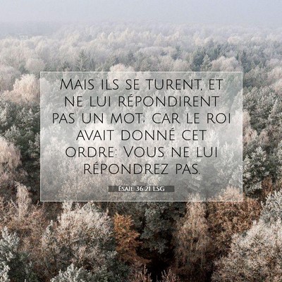 Ésaïe 36:21 LSG Image du verset biblique