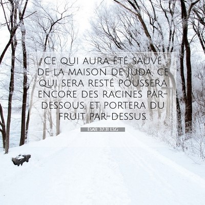 Ésaïe 37:31 LSG Image du verset biblique