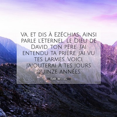 Ésaïe 38:5 LSG Image du verset biblique