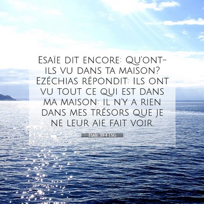 Ésaïe 39:4 Verset biblique expliqué