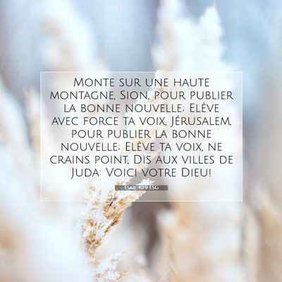 Ésaïe 40:9 LSG Image du verset biblique