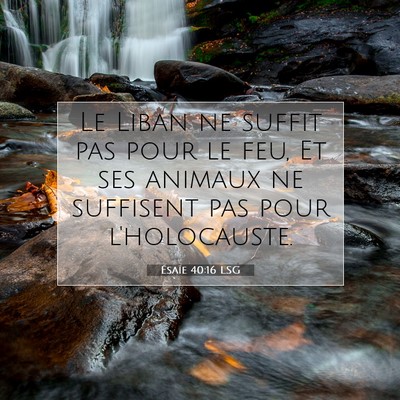 Ésaïe 40:16 LSG Image du verset biblique