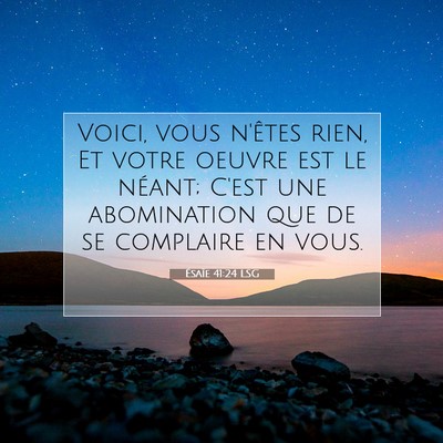 Ésaïe 41:24 Verset biblique expliqué