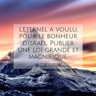 Ésaïe 42:21 Verset biblique expliqué