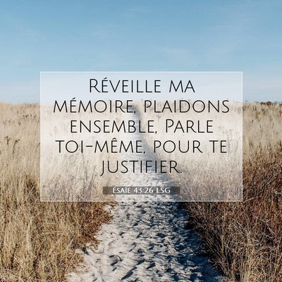 Ésaïe 43:26 Verset biblique expliqué