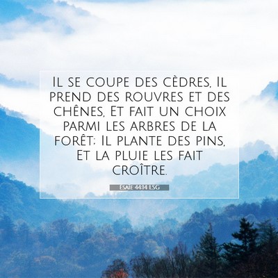 Ésaïe 44:14 Verset biblique expliqué