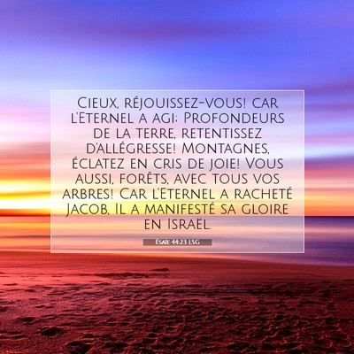 Ésaïe 44:23 LSG Image du verset biblique