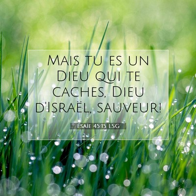 Ésaïe 45:15 Verset biblique expliqué