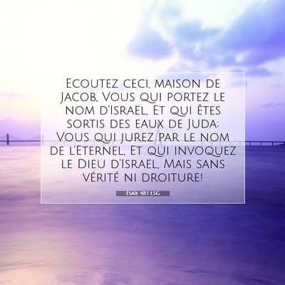 Ésaïe 48:1 LSG Image du verset biblique