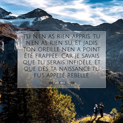 Ésaïe 48:8 LSG Image du verset biblique