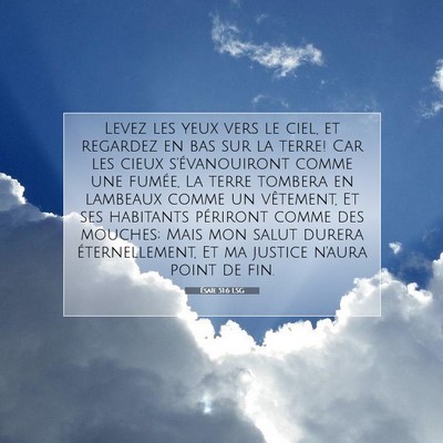 Ésaïe 51:6 LSG Image du verset biblique