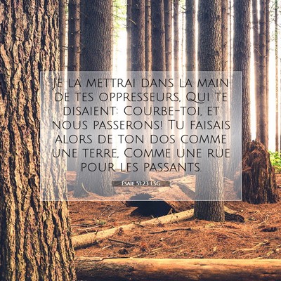 Ésaïe 51:23 LSG Image du verset biblique