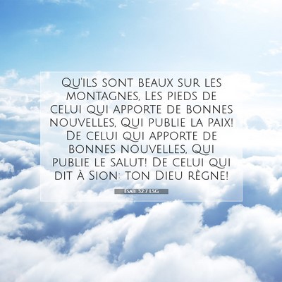 Ésaïe 52:7 LSG Image du verset biblique