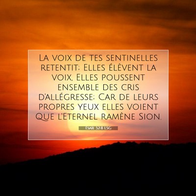 Ésaïe 52:8 Verset biblique expliqué