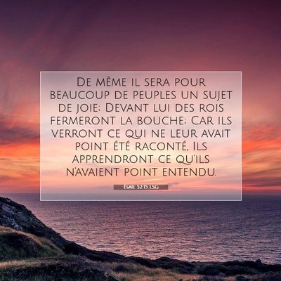 Ésaïe 52:15 LSG Image du verset biblique