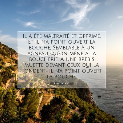 Ésaïe 53:7 Verset biblique expliqué