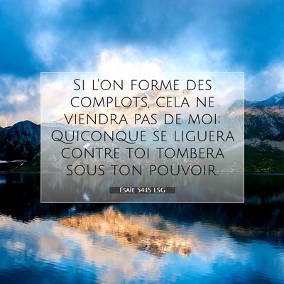 Ésaïe 54:15 LSG Image du verset biblique