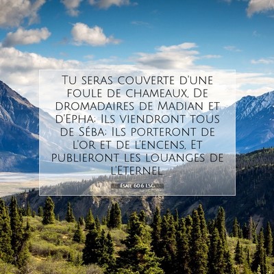 Ésaïe 60:6 LSG Image du verset biblique