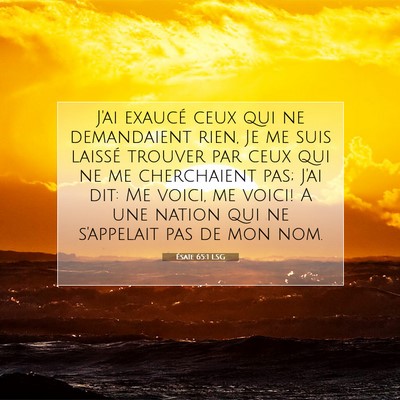 Ésaïe 65:1 LSG Image du verset biblique