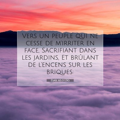 Ésaïe 65:3 Verset biblique expliqué