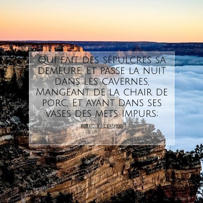 Ésaïe 65:4 LSG Image du verset biblique