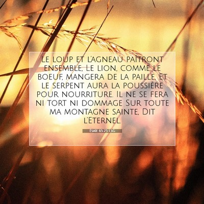 Ésaïe 65:25 Verset biblique expliqué