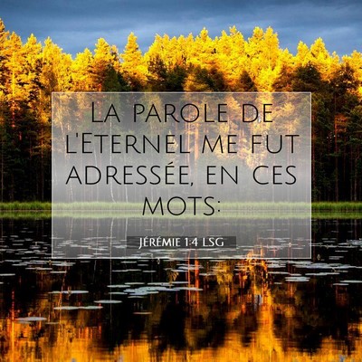 Jérémie 1:4 LSG Image du verset biblique