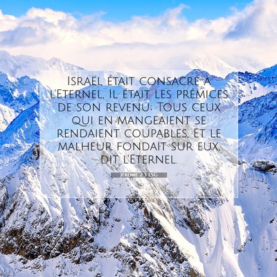 Jérémie 2:3 LSG Image du verset biblique