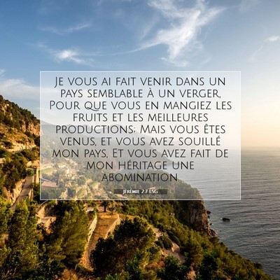 Jérémie 2:7 Verset biblique expliqué