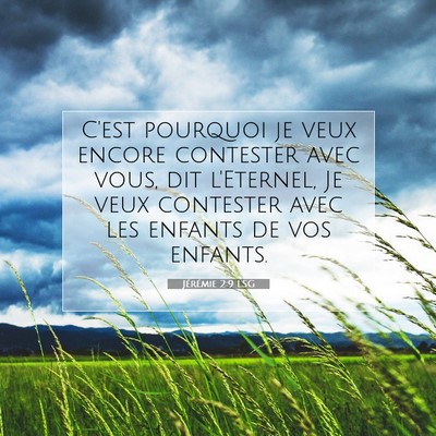 Jérémie 2:9 Verset biblique expliqué