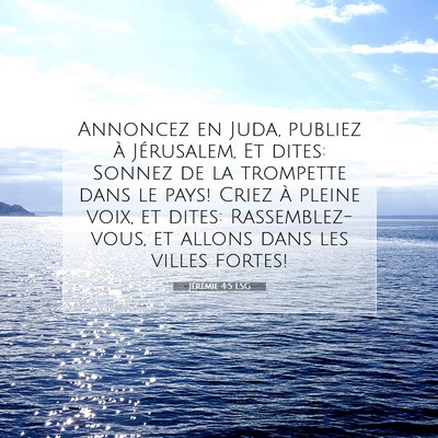 Jérémie 4:5 LSG Image du verset biblique