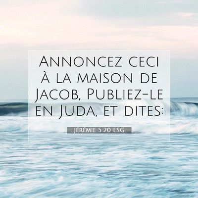 Jérémie 5:20 Verset biblique expliqué