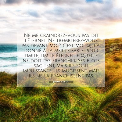 Jérémie 5:22 LSG Image du verset biblique