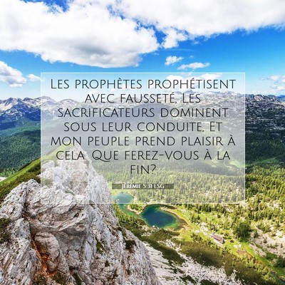 Jérémie 5:31 LSG Image du verset biblique