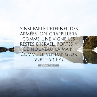 Jérémie 6:9 Verset biblique expliqué