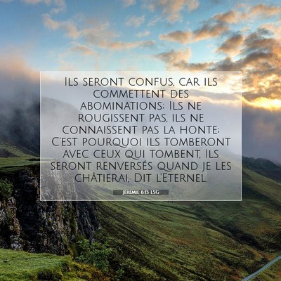 Jérémie 6:15 Verset biblique expliqué