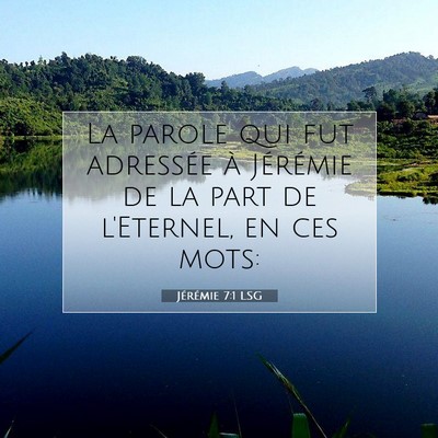 Jérémie 7:1 LSG Image du verset biblique