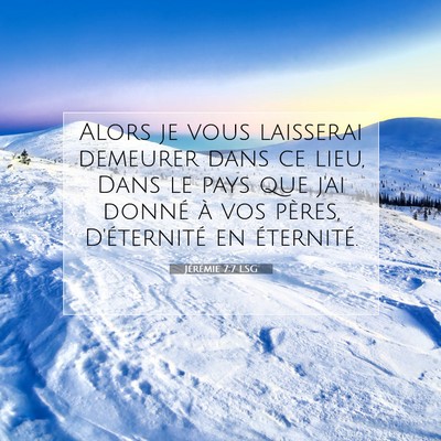 Jérémie 7:7 LSG Image du verset biblique