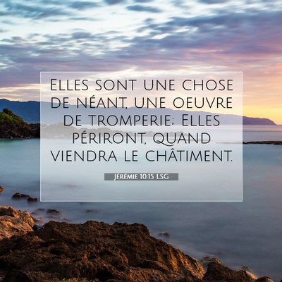 Jérémie 10:15 LSG Image du verset biblique