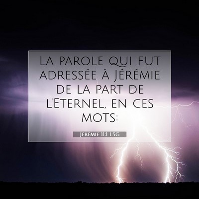 Jérémie 11:1 Verset biblique expliqué