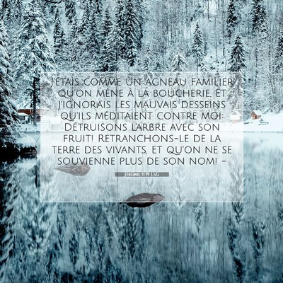 Jérémie 11:19 Verset biblique expliqué