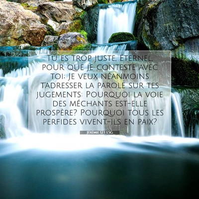 Jérémie 12:1 LSG Image du verset biblique