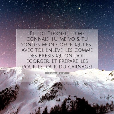 Jérémie 12:3 LSG Image du verset biblique