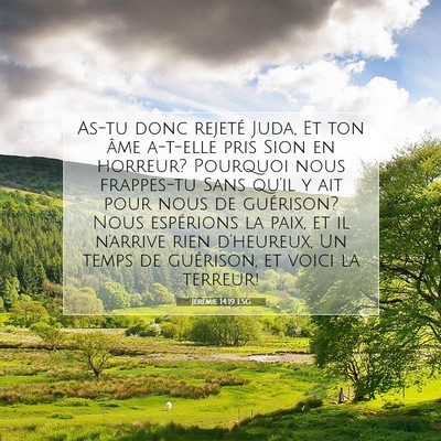 Jérémie 14:19 LSG Image du verset biblique