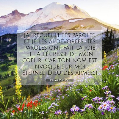 Jérémie 15:16 LSG Image du verset biblique