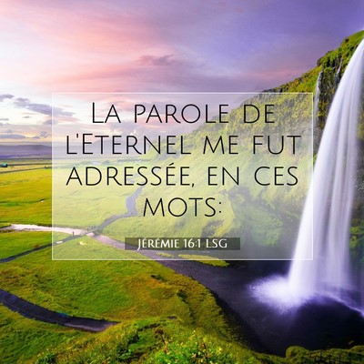 Jérémie 16:1 Verset biblique expliqué